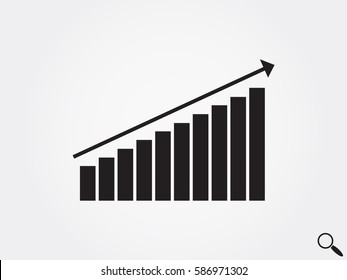 business growth, chart, icon, vector illustration eps10
