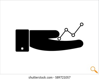 business growth, chart, icon, vector illustration eps10