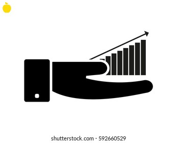 business growth, chart, icon, vector illustration eps10