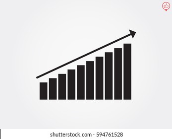 business growth, chart, icon, vector illustration eps10