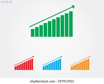 business growth, chart, icon, vector illustration eps10