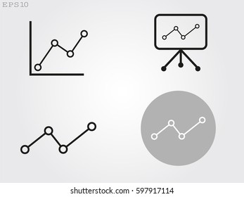 business growth, chart, icon, vector illustration eps10