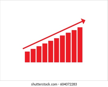 business growth, chart, icon, vector illustration eps10