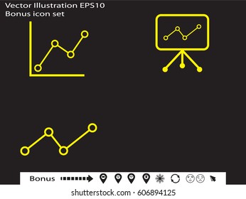 business growth, chart, icon, vector illustration eps10