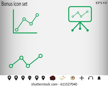 business growth, chart, icon, vector illustration eps10