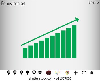 business growth, chart, icon, vector illustration eps10