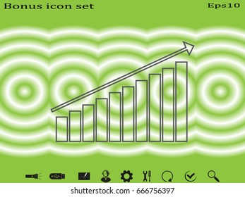 business growth, chart, icon, vector illustration eps10