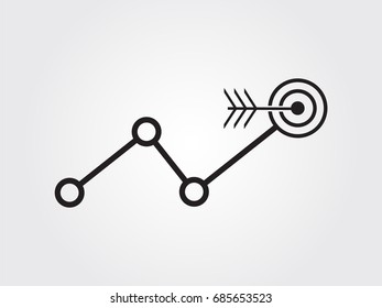 business growth, chart, icon, vector illustration eps10