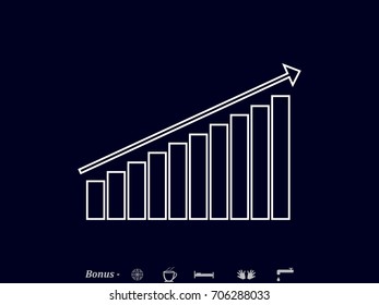 business growth, chart, icon, vector illustration eps10
