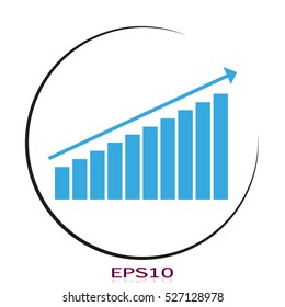business growth chart vector icon, eps10