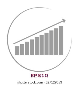 business growth chart vector icon, eps10