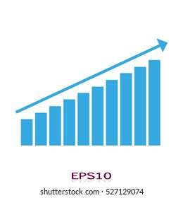 business growth chart vector icon, eps10