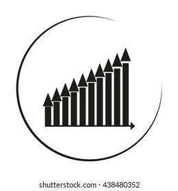business growth chart vector illustration