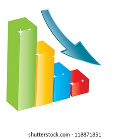 Business growth chart.eps10.vector