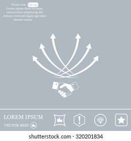 Business growth concept. Handshake with graph stock.