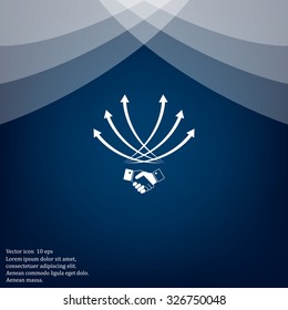 Business growth concept. Handshake with graph stock.