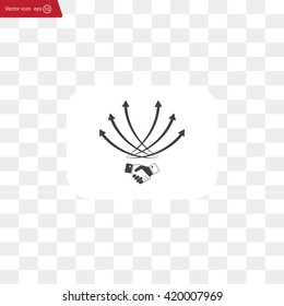 Business growth concept. Handshake with graph stock.