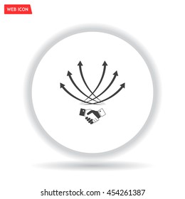 Business growth concept. Handshake with graph stock.