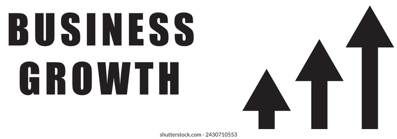 business growth concept. profitable business growth. business arrow target direction concept to success. Finance growth vision stretching rising up. banner flat style vector illustration