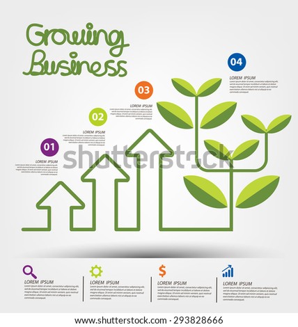Business growth concept vector illustration.