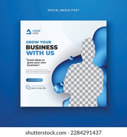 Business growth and corporate social media post template