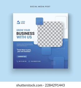 Business growth and corporate social media post template