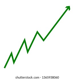 business growth direction vector. arrow direction vector.