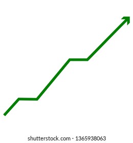business growth direction vector. arrow direction vector.