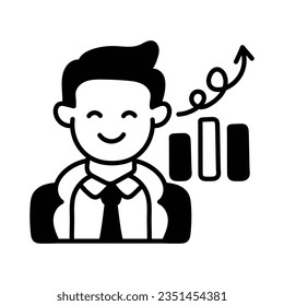 Business growth doodle Icon Design illustration. Business Symbol on White background EPS 10 File