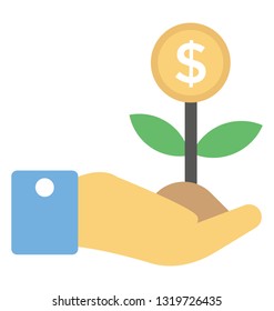 Business growth flat vector