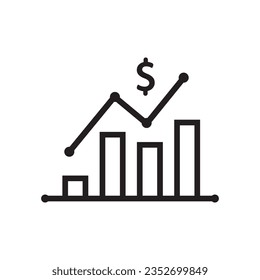 business growth flow icon design