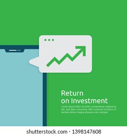 Business growth graph and arrows chart increase to success. Return on investment ROI or increase profit concept. Finance stretching rising up. Financial analysis for marketing strategy banner