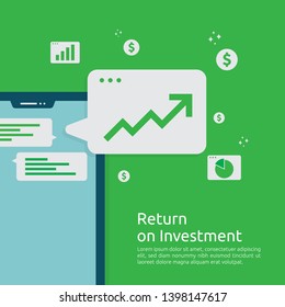 Business growth graph and arrows chart increase to success. Return on investment ROI or increase profit concept. Finance stretching rising up. Financial analysis for marketing strategy banner