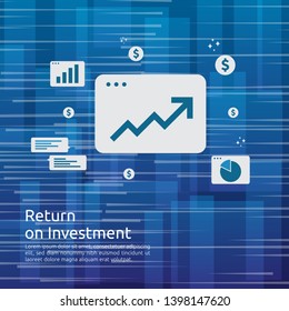 Business growth graph and arrows chart increase to success. Return on investment ROI or increase profit concept. Finance stretching rising up. Financial analysis for marketing strategy banner