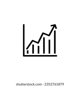 Business growth graph chart vector icon