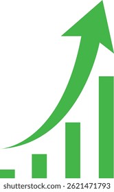 business growth graph in green
