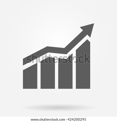 Business growth graph icon
