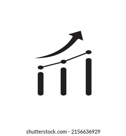 Business growth graph icon Free Vector