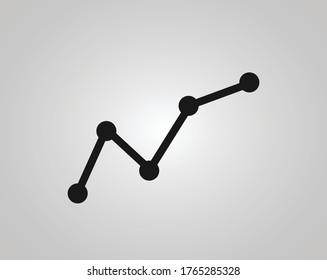 Business growth graph icon vector illustration
