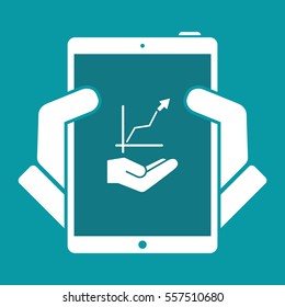 Business growth graph - Minimale flat icon