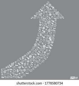 business growth graph shape object