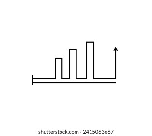 business growth graph vector icon. Business chart. Financial rise up. economy graphic growth arrow rise .Increase profit.