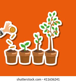 Business growth graphic design