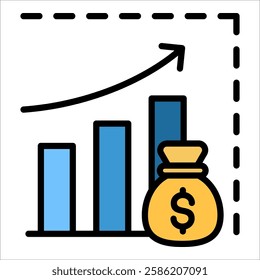 Business Growth Icon Element For Design