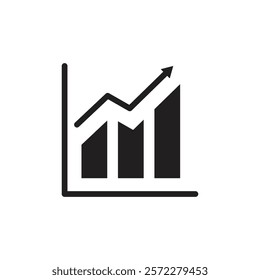 Business growth icon Line Art Logo set