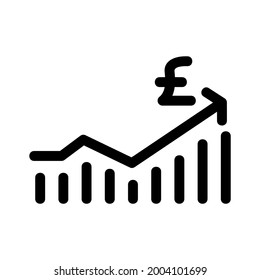 business growth icon or logo isolated sign symbol vector illustration - high quality black style vector icons

