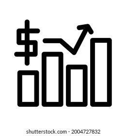 business growth icon or logo isolated sign symbol vector illustration - high quality black style vector icons
