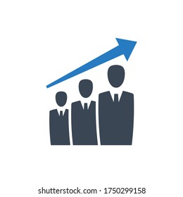 Business growth icon (Simple vector illustration)
