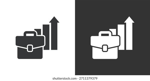 Business Growth icon. Solid glyph series icon