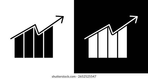 Business growth icon symbol collection. Flat vector stock illustration.